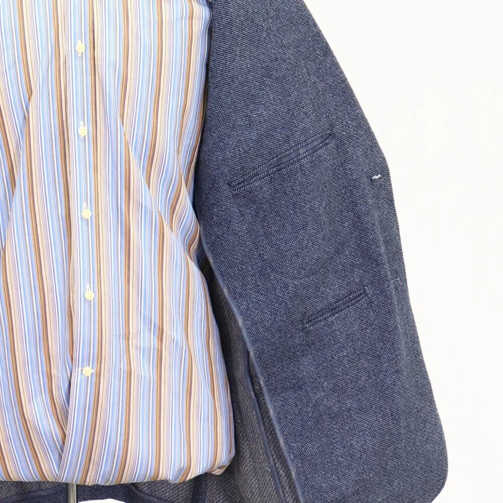 Joseph Abboud Elbow Patch 42L Blue 2-Button Sport Coat Blazer Jacket P049